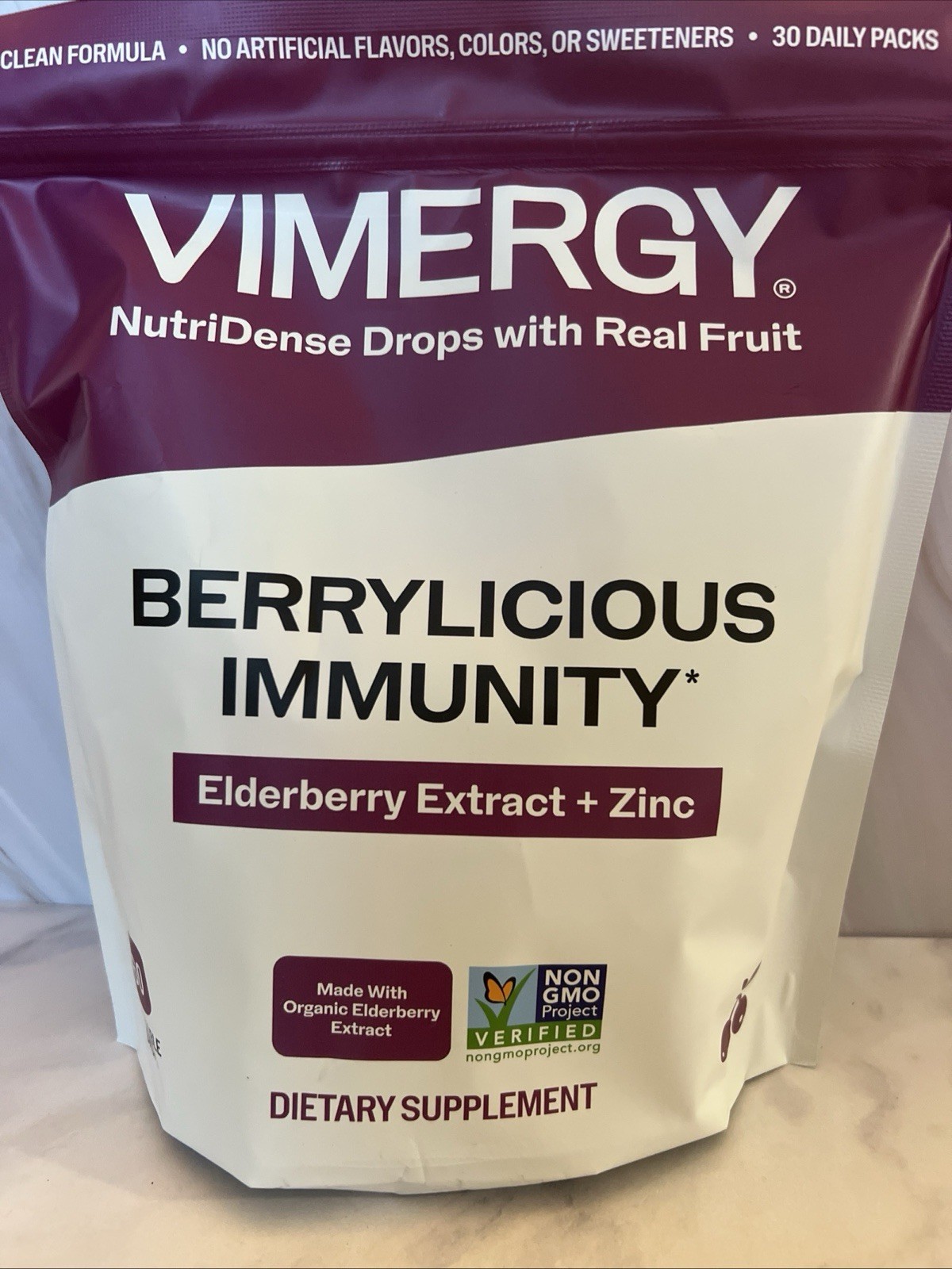 Vimergy NutriDense Berrylicious Immunity* Chewables (500mg Elderberry Extract