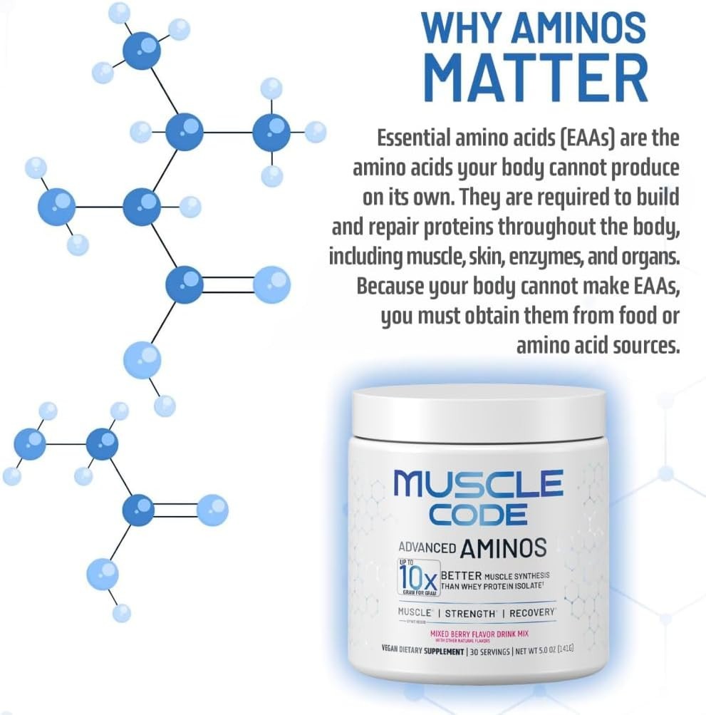 NAUTILUS Muscle Code Essential Amino Acid Powder Muscle Synthesis & Repair & Str