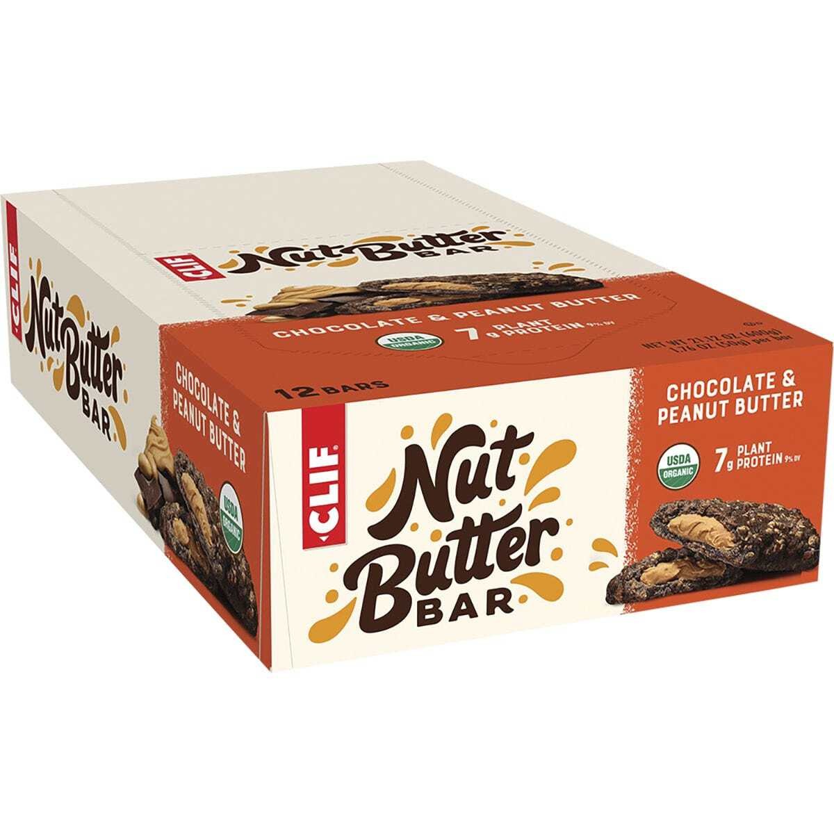 CLIF Nut Butter Bar Chocolate & Peanut Butter 50g (Pack of 12)