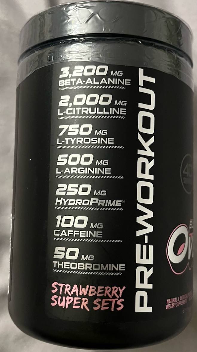 BUCKED UP OVERTIME MAX PRE-WORKOUT STRAWBERRY SUPER SETS 40 SERVINGS -EXP. 08/27