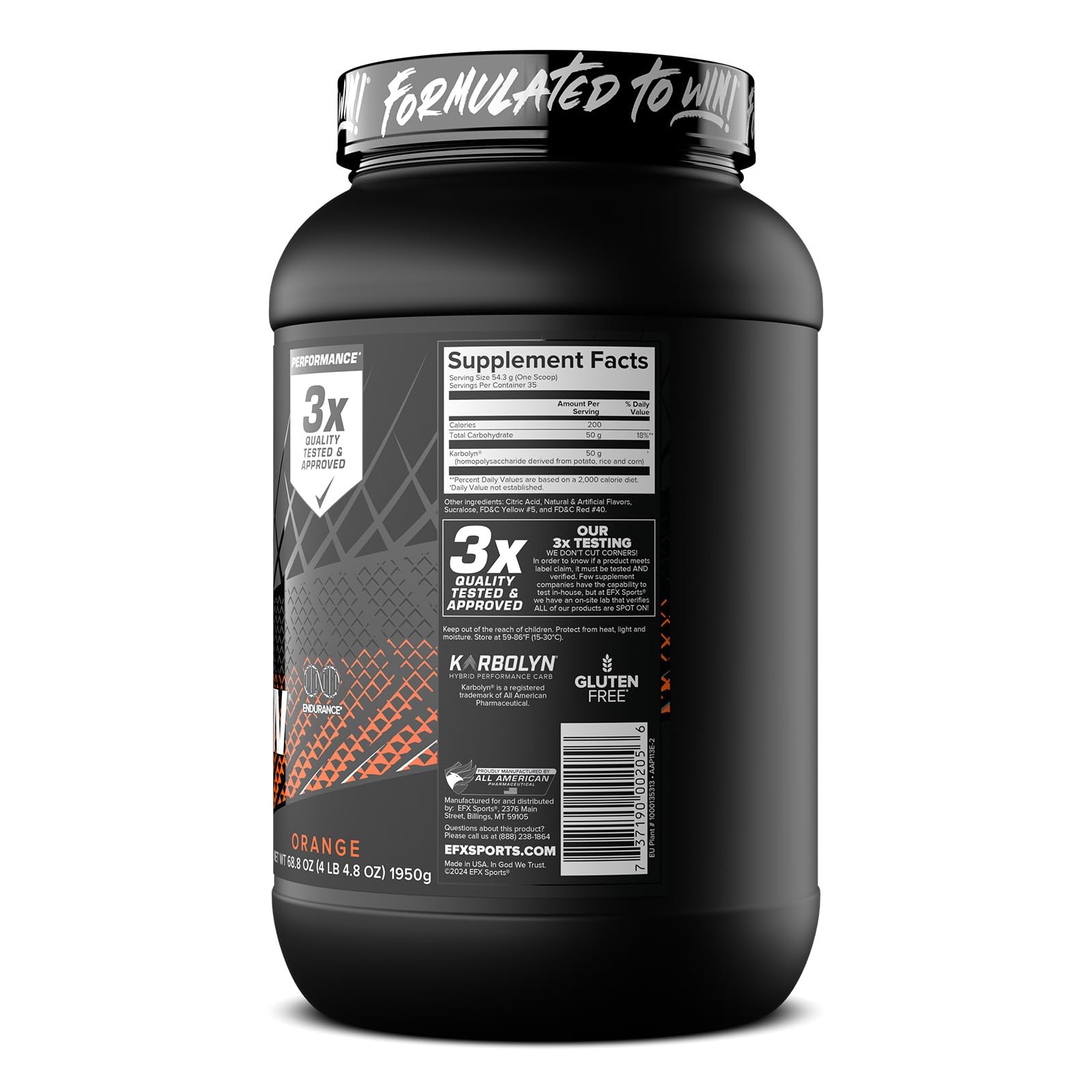 EFX Sports Karbolyn Fuel | FastAbsorbing Carbohydrate Powder | Carb Load, Sus…