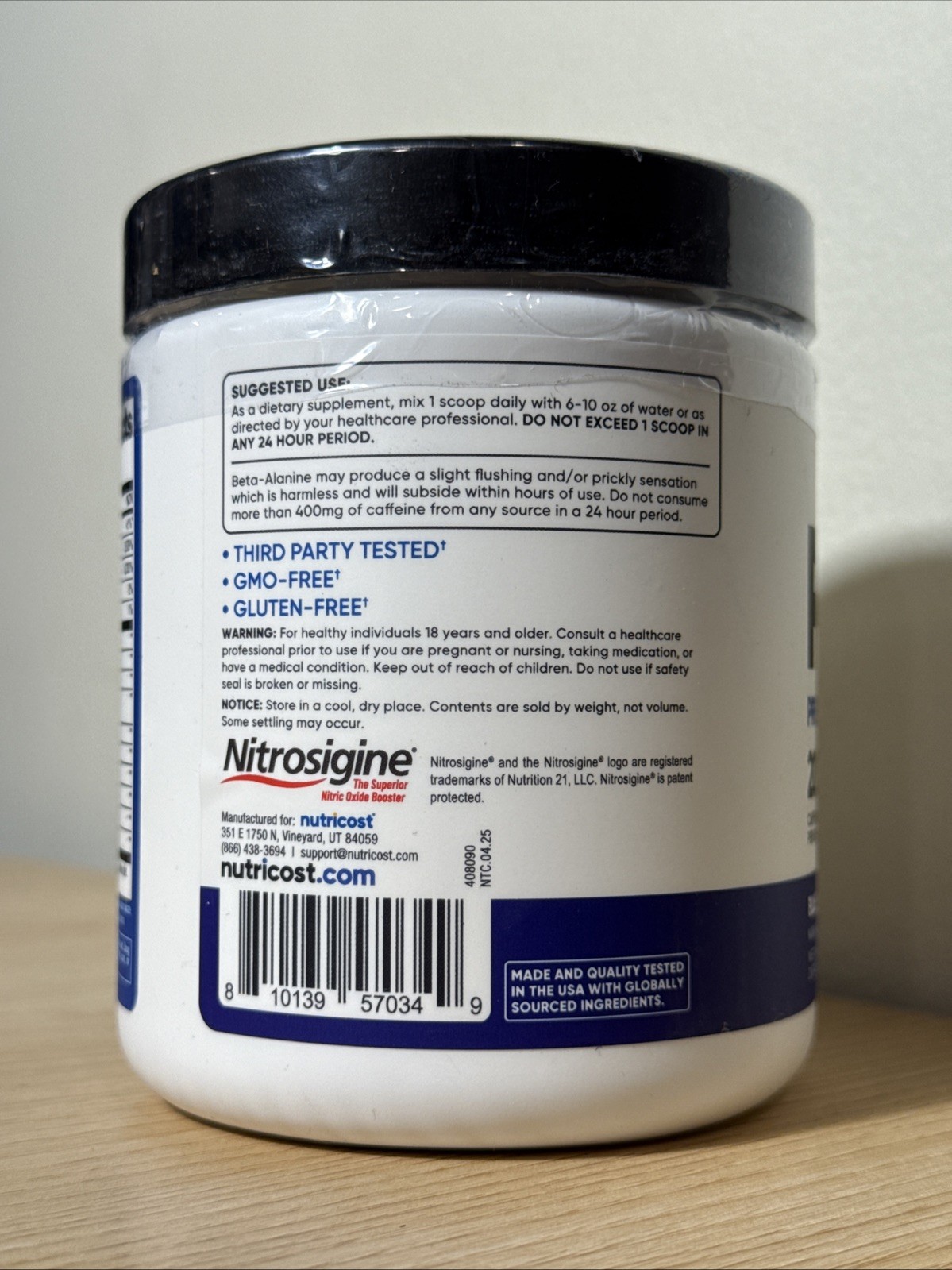 Nutricost Pre-Workout Complex Powder (Blue Raspberry) 30 Serivings