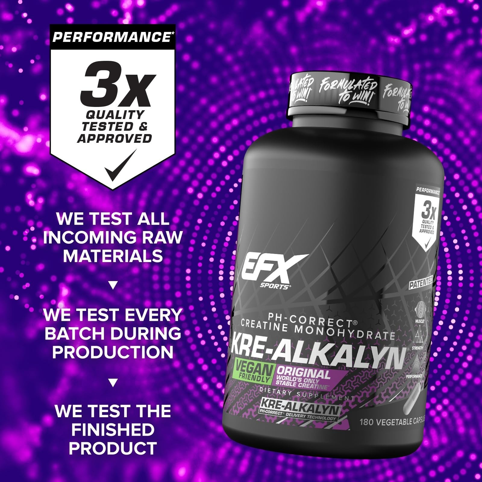 Kre-Alkalyn EFX Creatine Monohydrate Capsules | Vegan | Muscle Growth