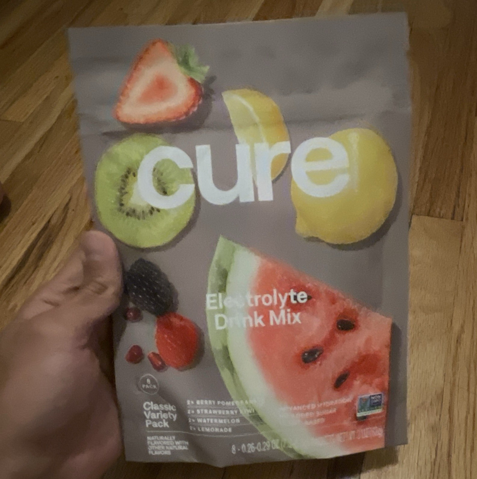 Cure Electrolyte Drink Mix Powder Classic Variety Pack 8-Count, 2 oz (56g)