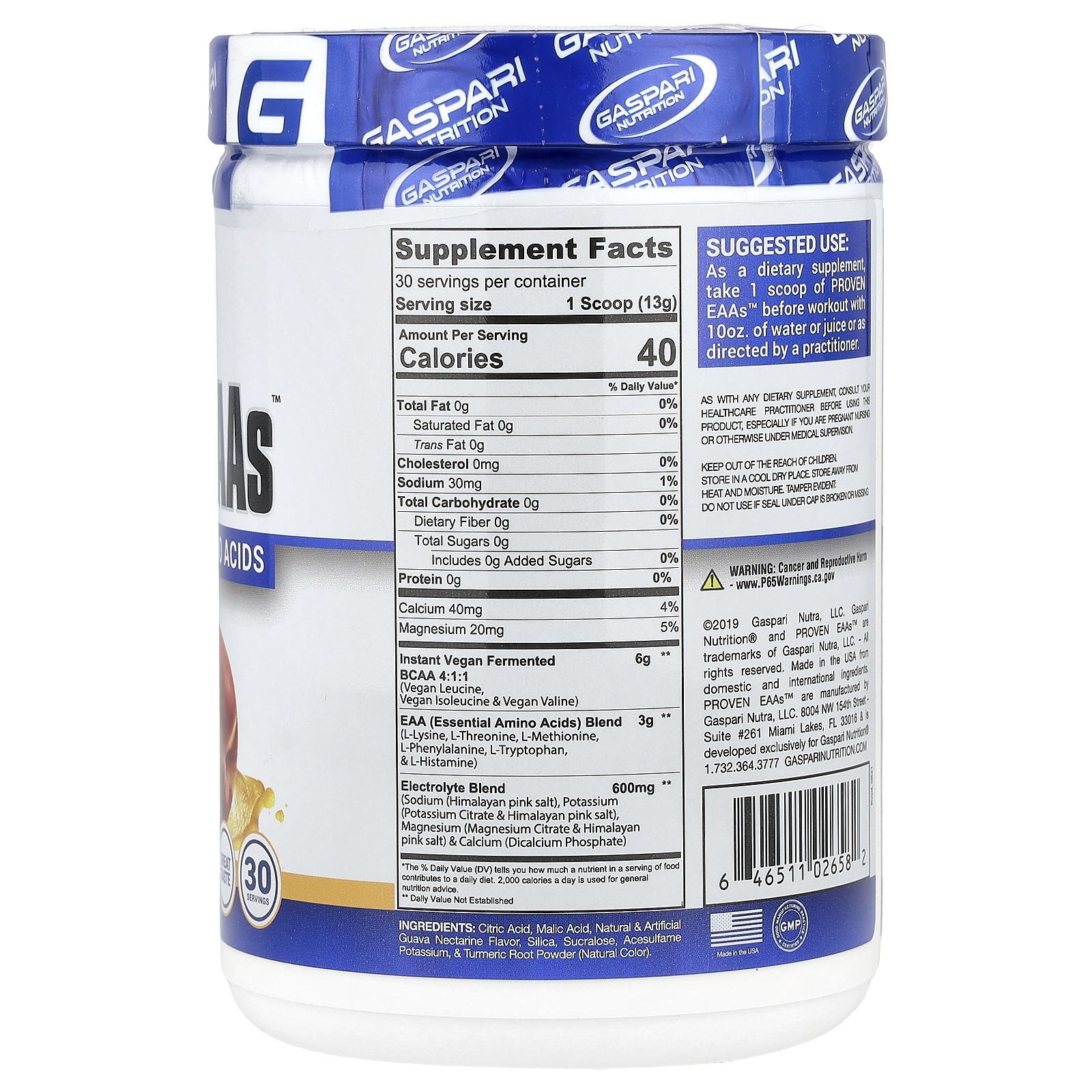 Proven EAAs with 9 Essential Amino Acids, Guava Nectarine, 13.75 oz (390 g)
