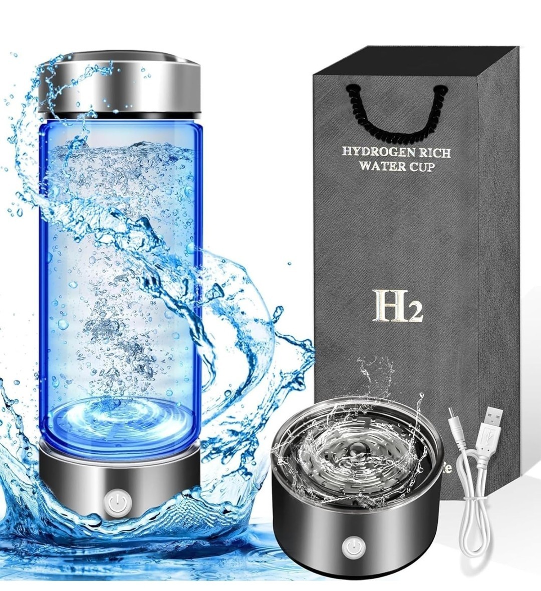 Hydrogen Water Bottle,Rechargeable 420ml. 1,600 PPB NEW