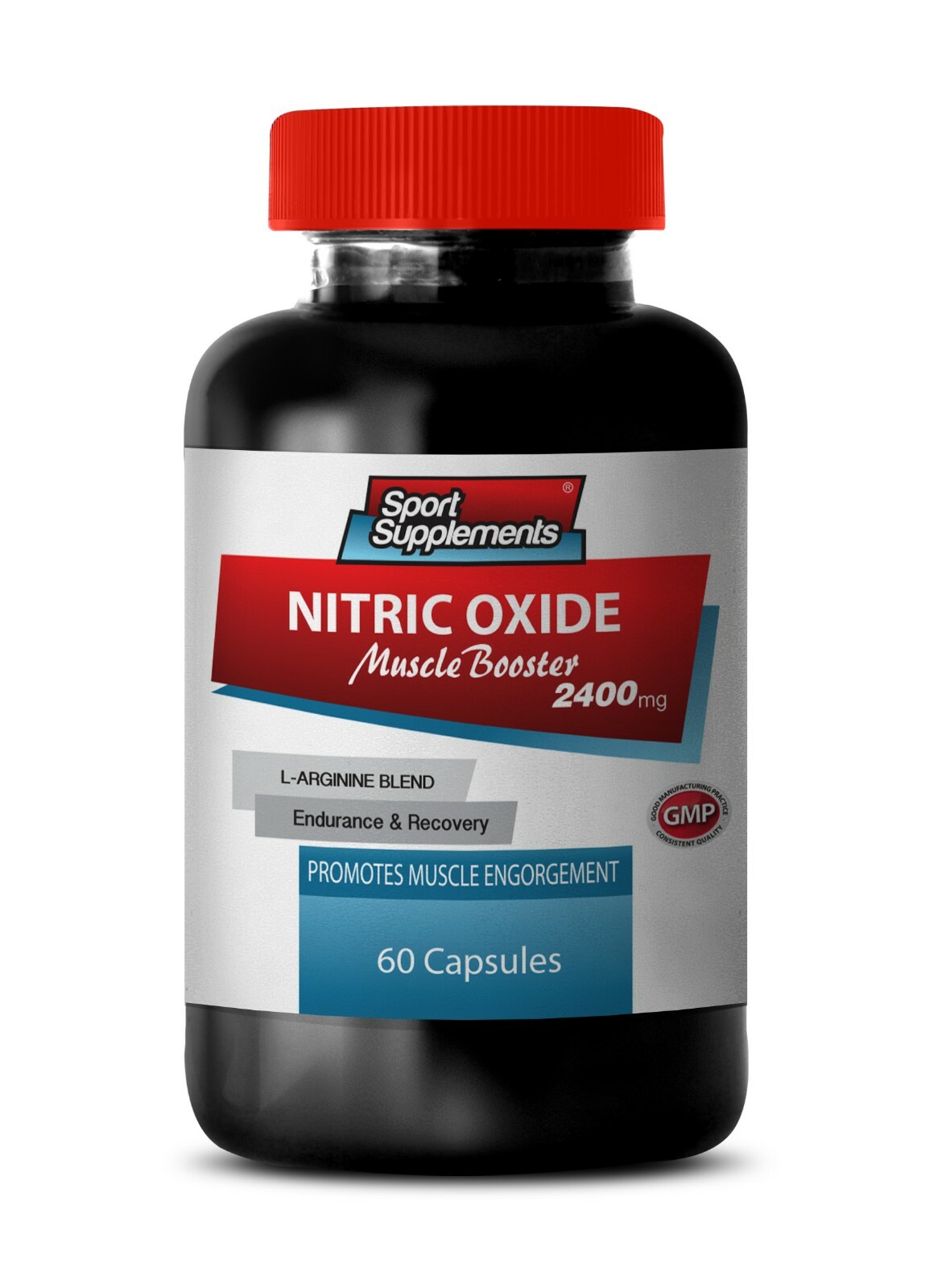 Nitric Oxide Muscle Booster 2400mg – Pre & Post Work-Out Formula Supplements 1B
