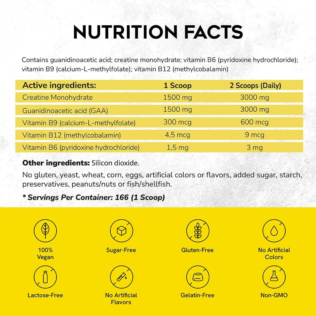 Ultimate | 50% Higher Dosage in Bulk Pack | Micronized Creatine Monohydrate + GA
