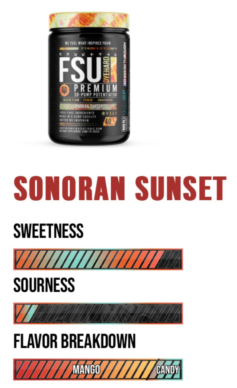 FSU DYEHARD PRE-WORKOUT (NON-STIM) Sonoran Sunset [11.92 oz] ***SAVE $10***