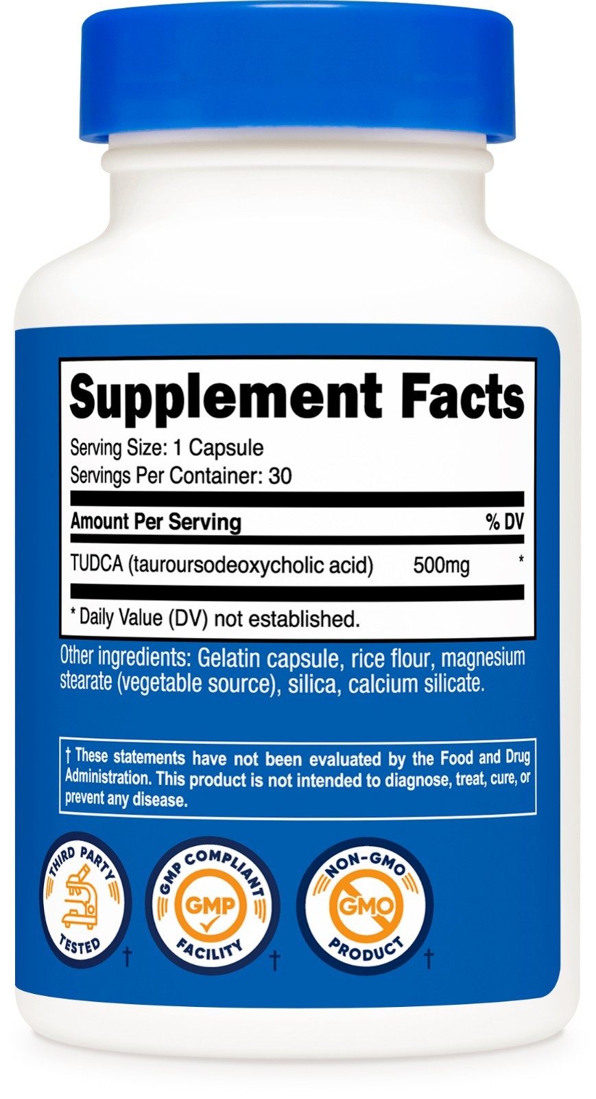 Nutricost Tudca 500mg, 30 Capsules (Tauroursodeoxycholic Acid) – Gluten Free