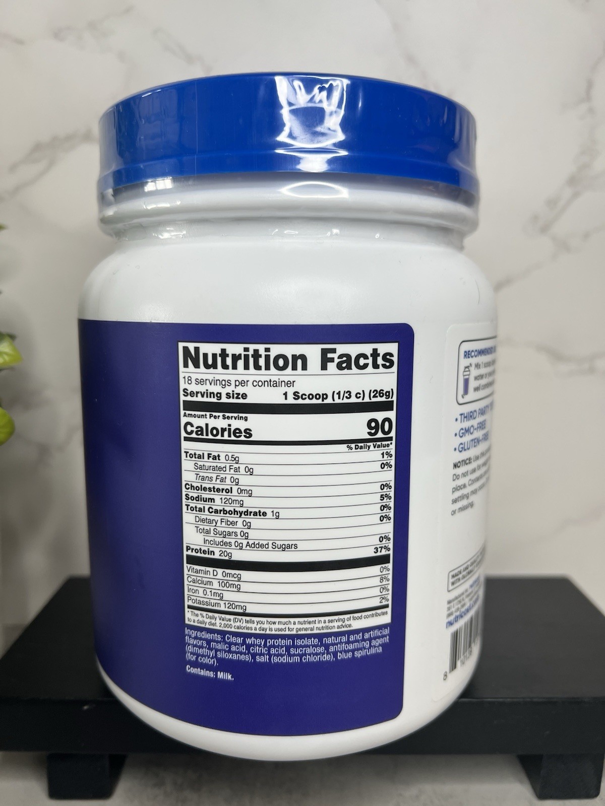 Nutricost Clear Whey Protein Isolate Powder Berry Blast 16.2oz Exp 02/29