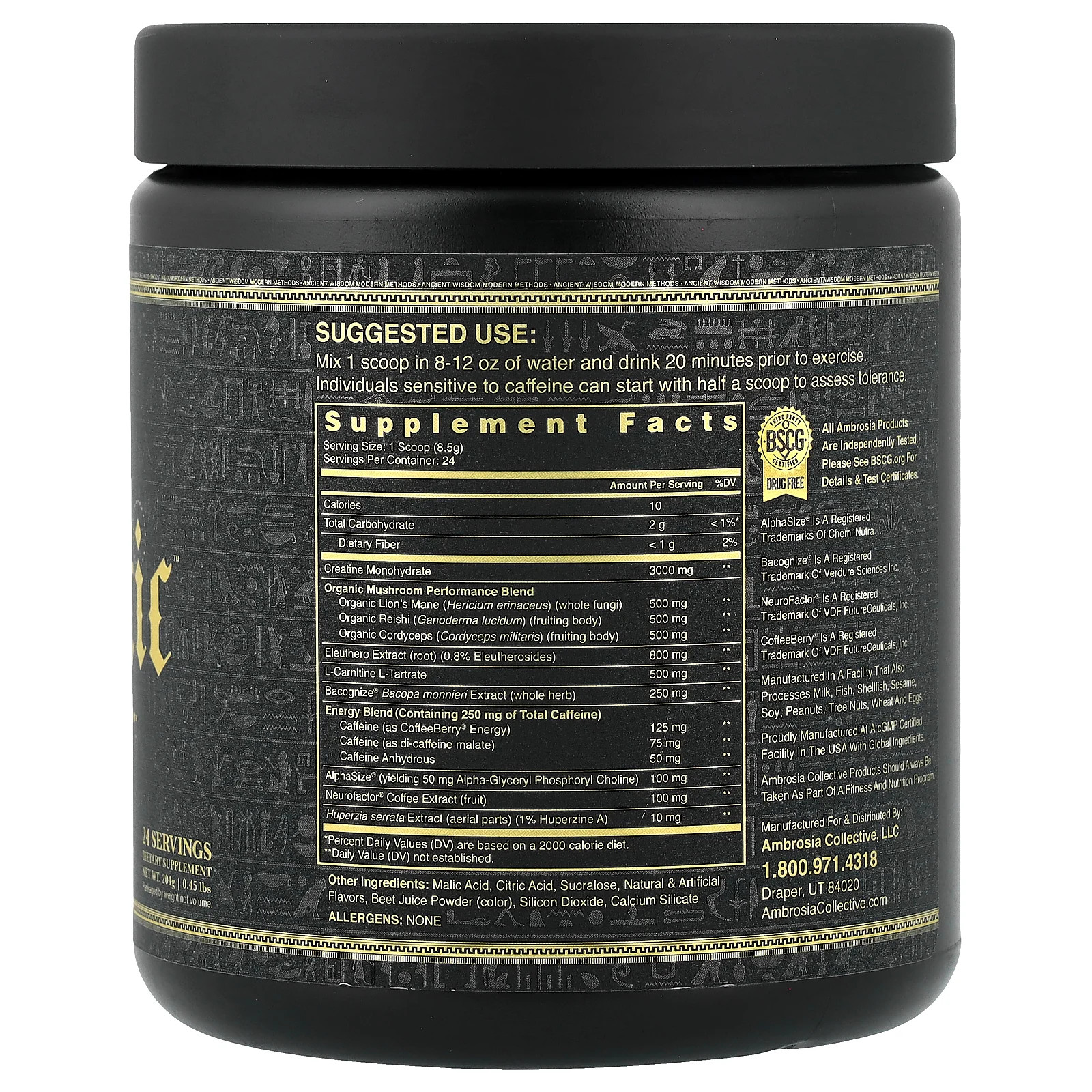 Kinetic™, Mushroom Enhanced Pre-Workout, Watermelon Candy, 0.45 lbs (204 g)