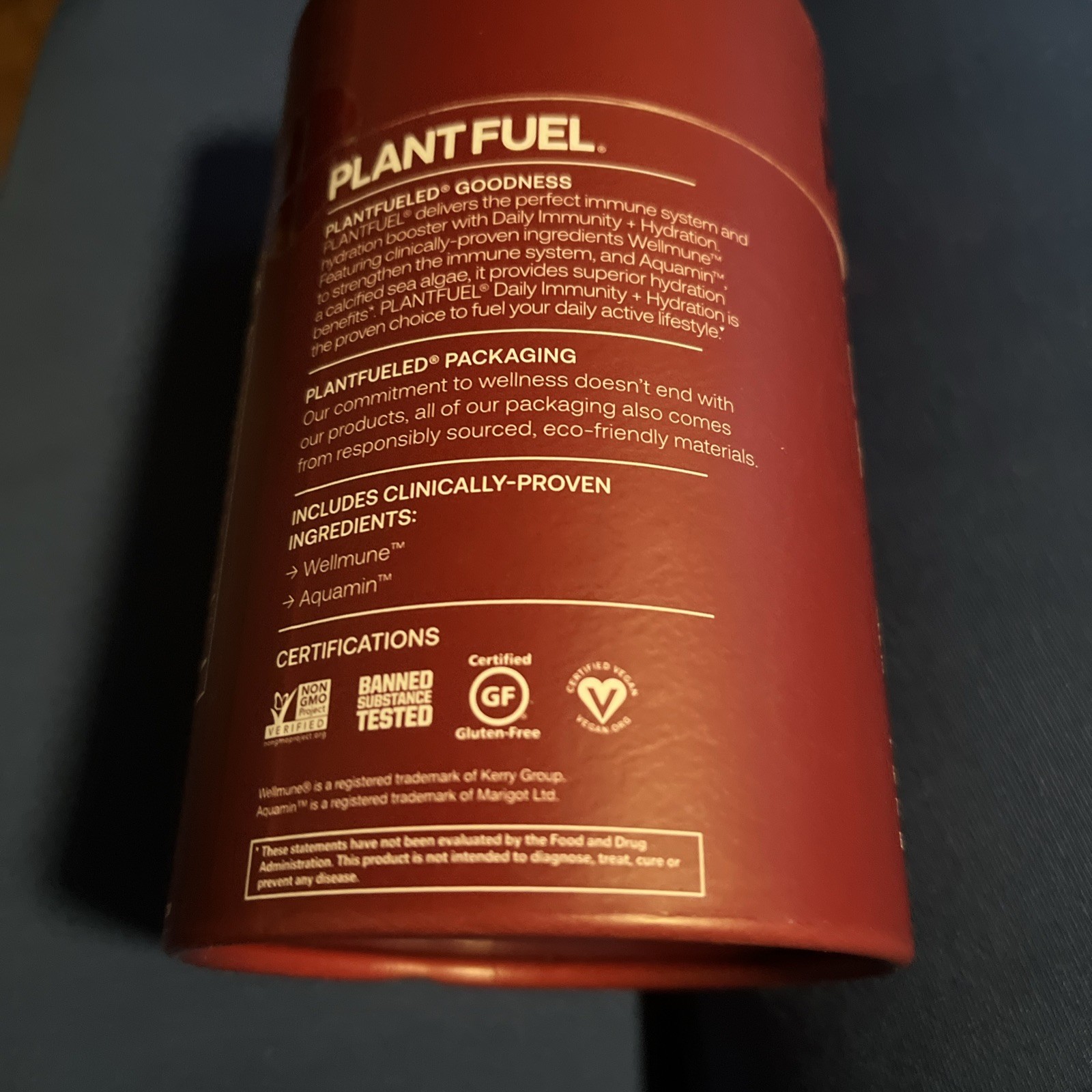 PLANTFUEL Daily Immunity&Hydration Tropical Punch W/ Wellmune,Aquamin Sealed