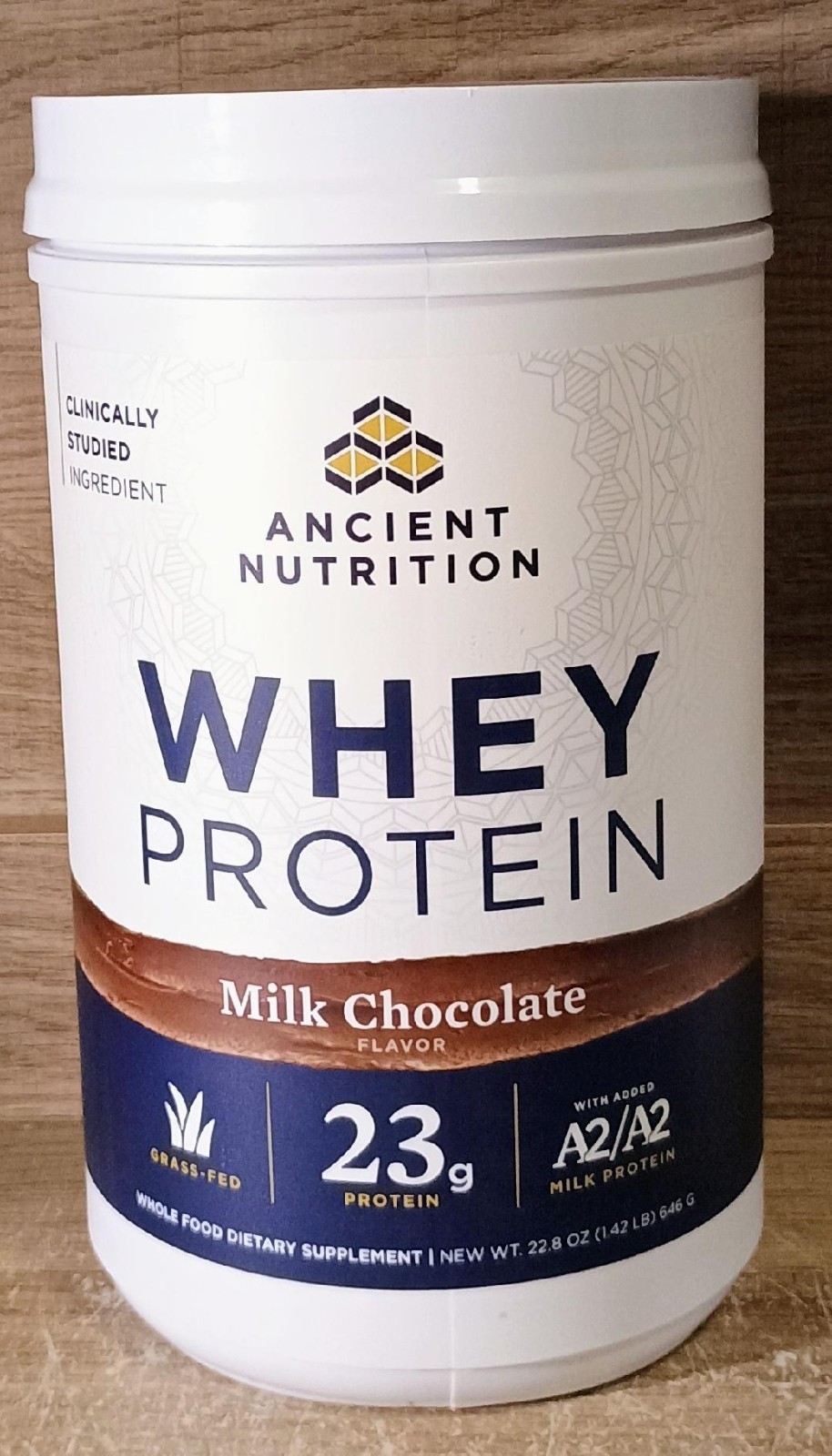 Ancient Nutrition Grass Fed Whey Protein Milk Chocolate 23g Protein, 20 Servings