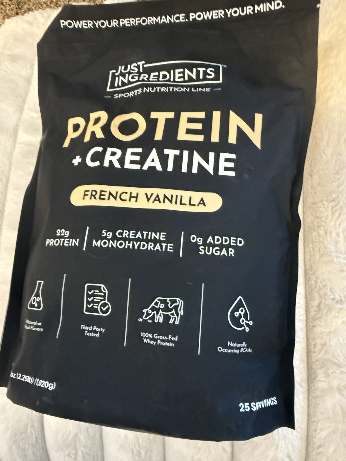 Wow😨😱 1 JUST-INGREDIENTS -SPORTS NUTRITION LINE-French Vanilla+Creatine 05/27