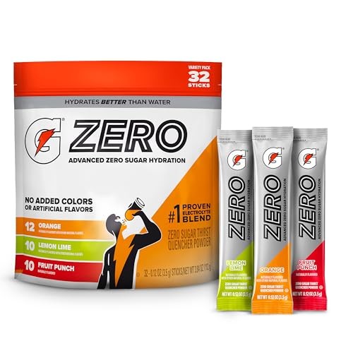 Gatorade Zero Sugar Electrolyte Powder Drink Mix, 3 Flavor Classic Variety
