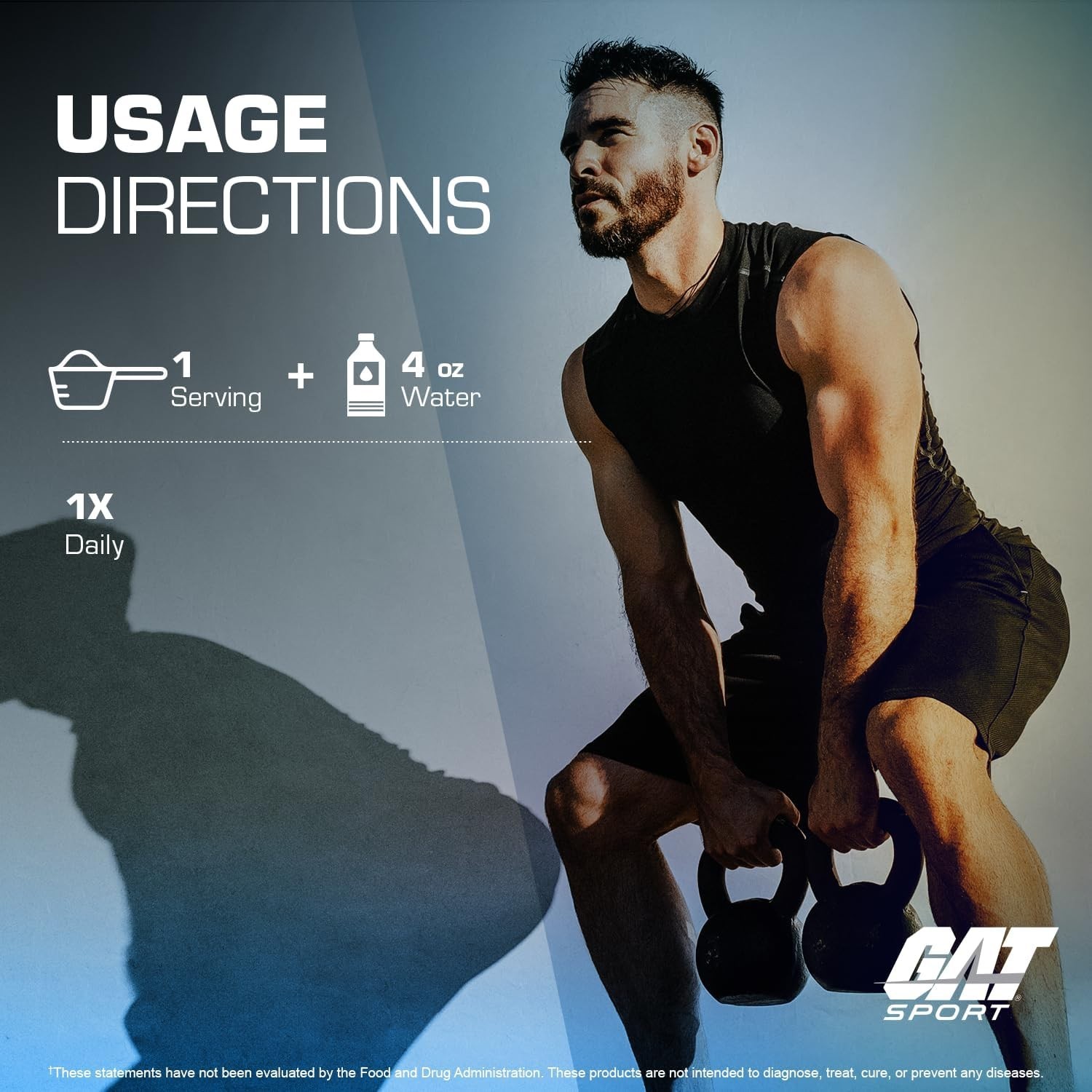 GAT Sport Creatine Monohydrate Powder 5g 35.3 oz (1 kg) Unisex 200 SERVINGS