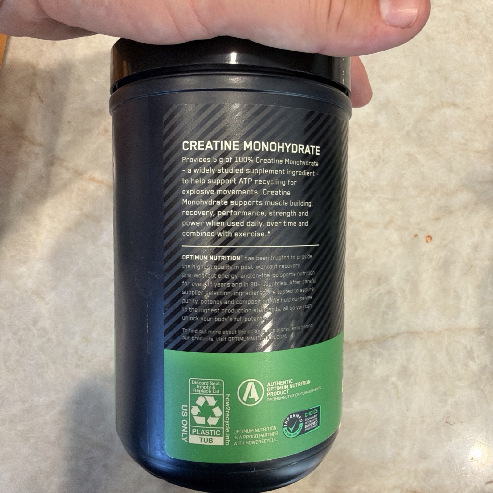 Optimum Nutrition Micronized Creatine Powder, 120 Servings