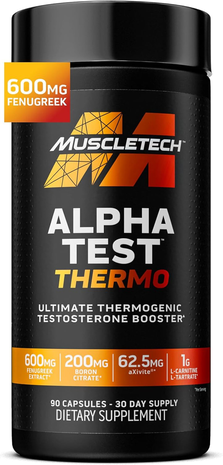 Thermogenic Testosterone Booster for Men, AlphaTest Thermo – T-Boost Mens Supple