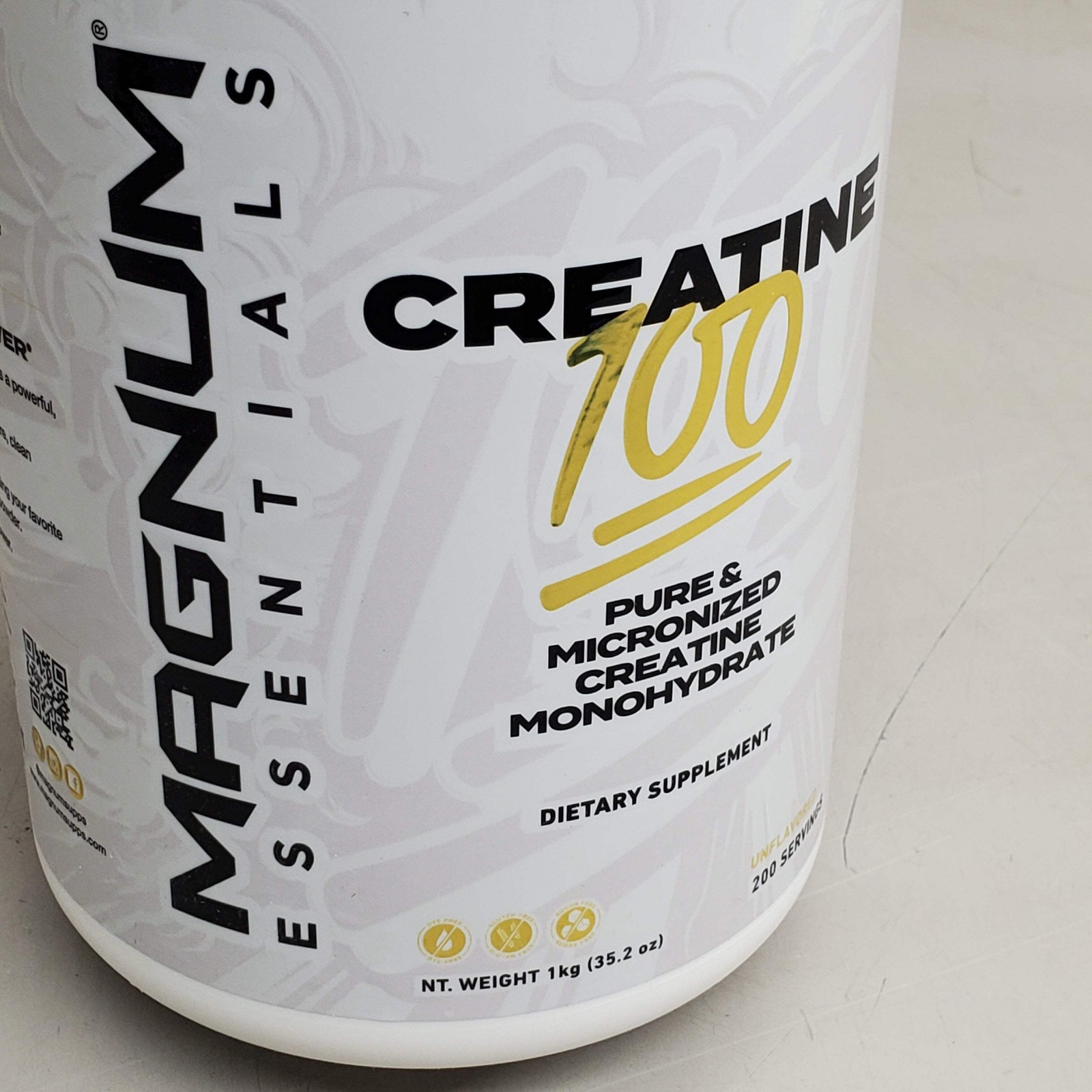 MAGNUM Creatine 100 Pure & Micronized Monohydrate 200 Serv 35.2 oz BB 04/27