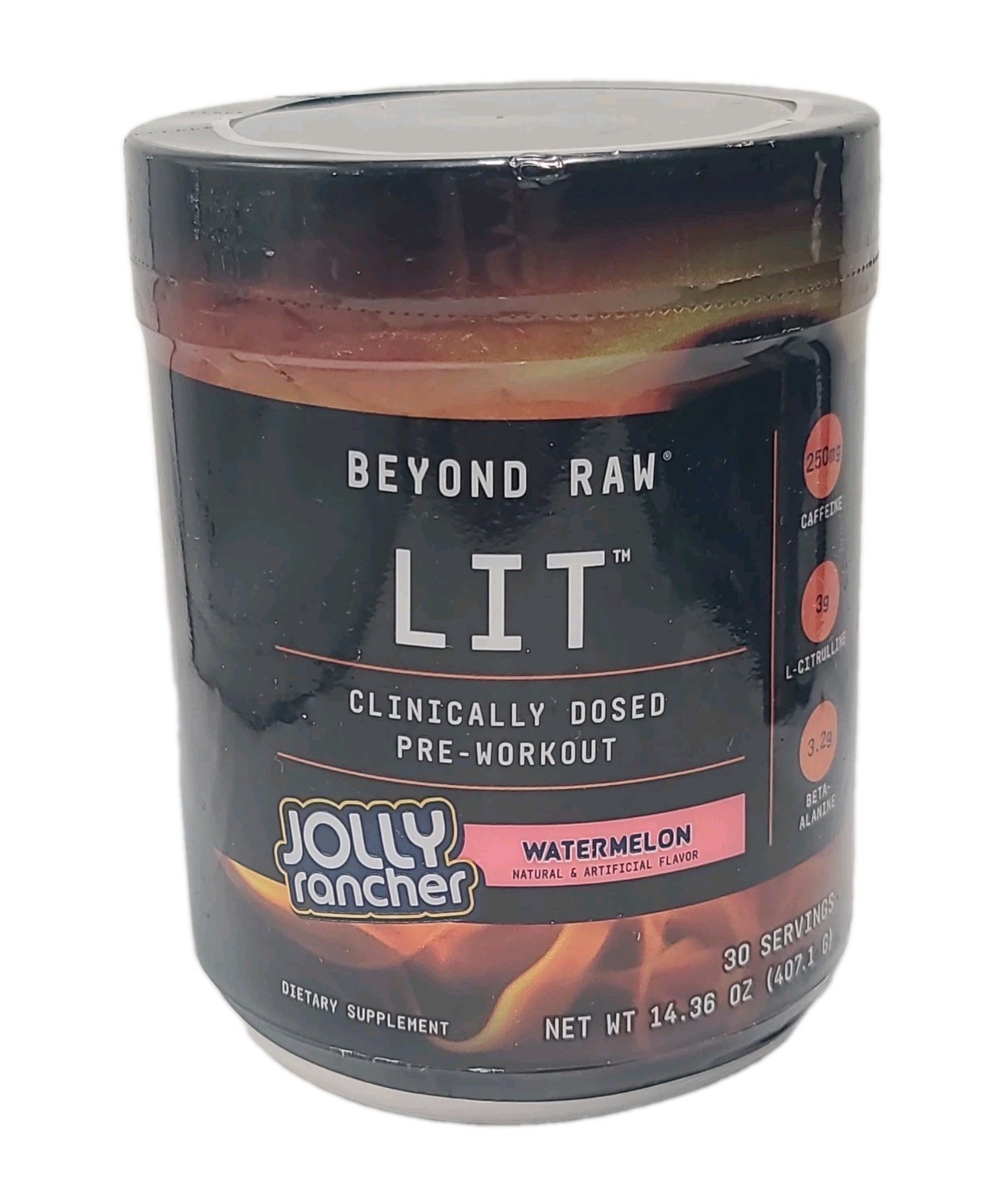 BEYOND RAW• LIT• JOLLY Rancher Supplement• 30 Servings WATER MELON Flavors 07/27