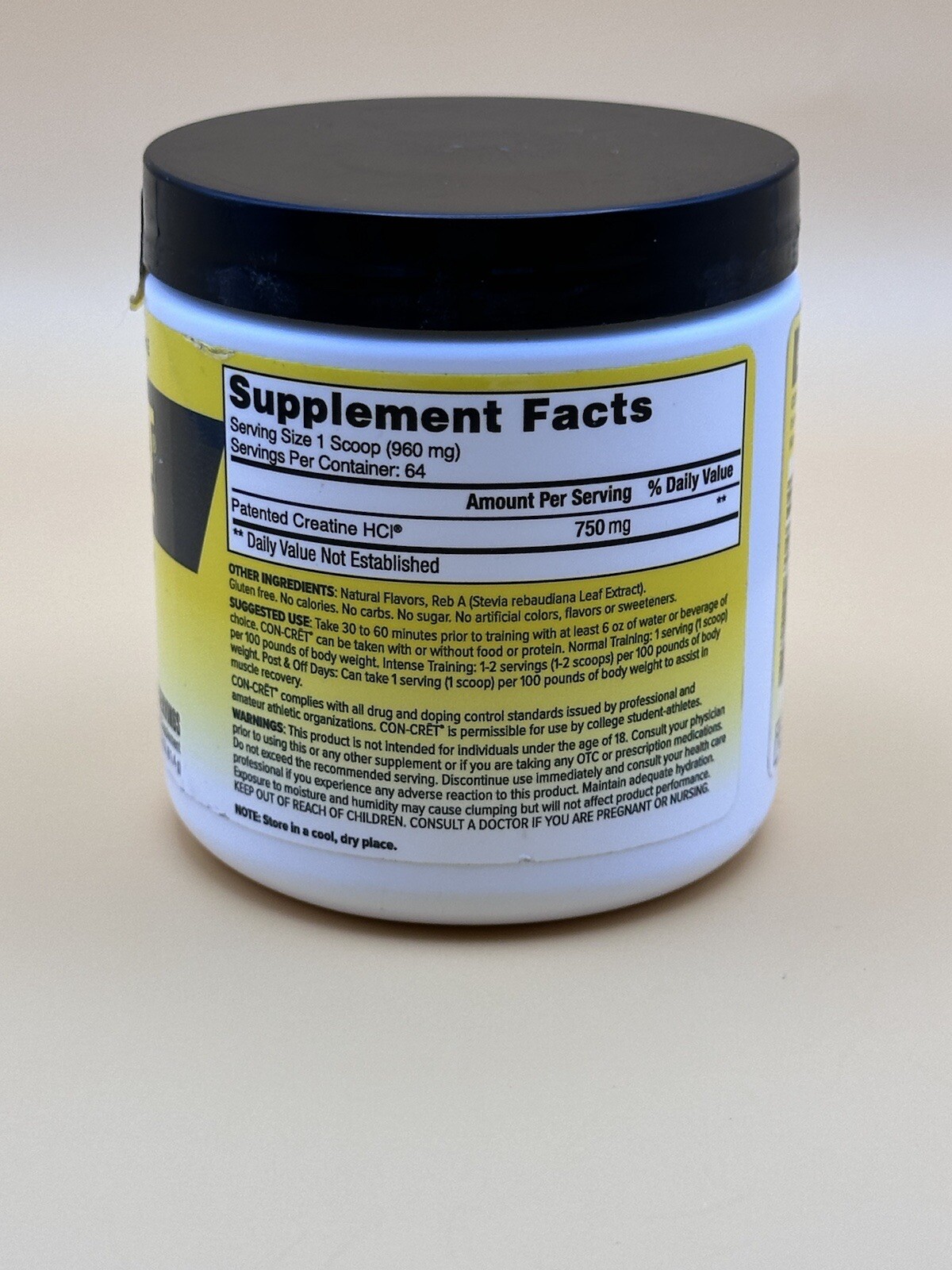 CON-CRET Patented Creatine HCl Powder, Lemon-Lime Stimulant-Free Workout Support