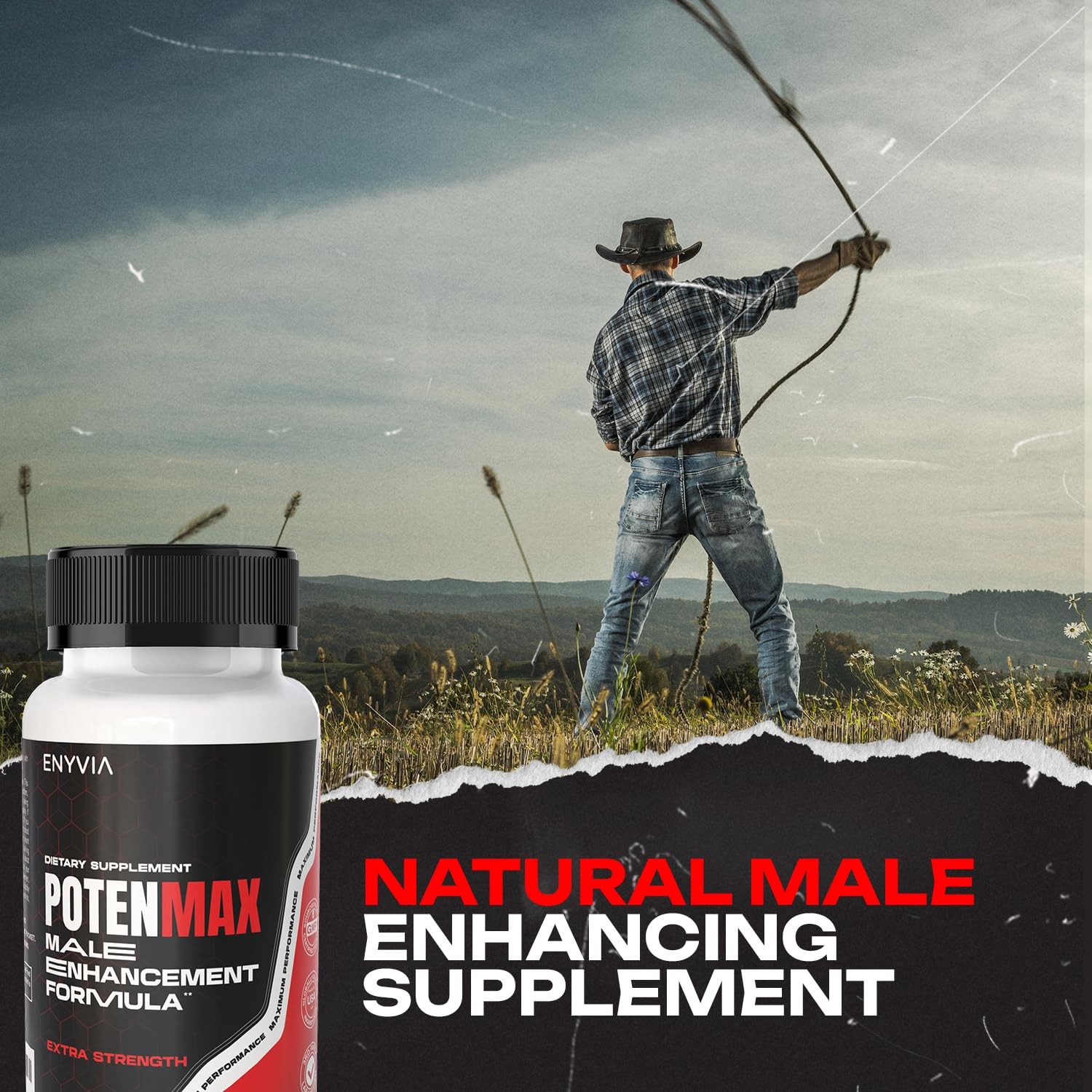 Natural Testosterone Booster for Men with Tribulus 60 Count (Pack of 1)