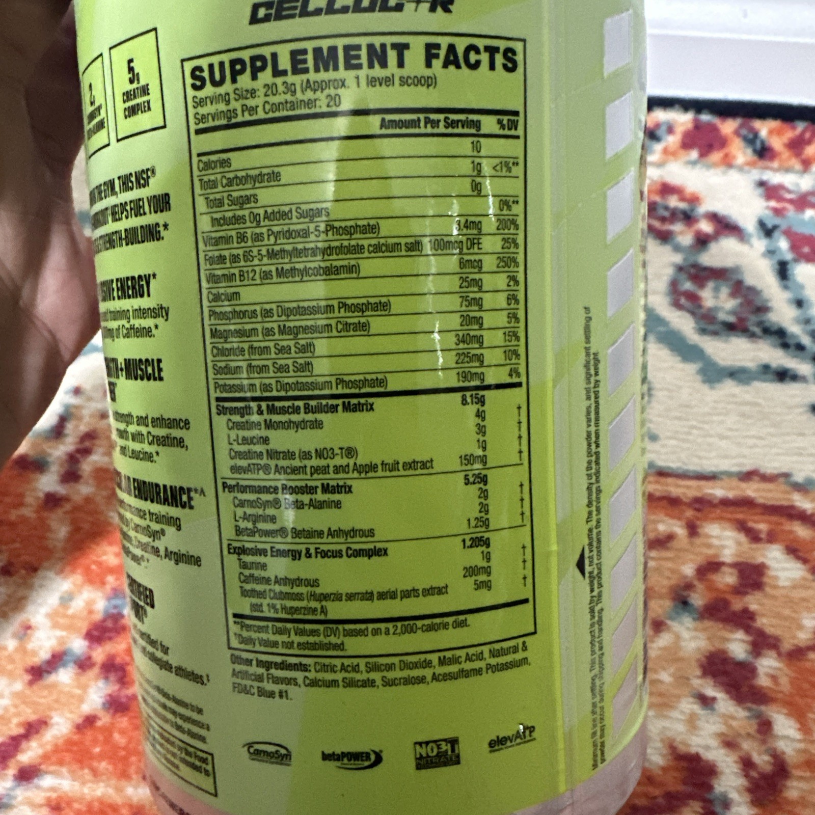 C4 Sport Strength Hawaiian Punch Berry Blue Typhoon Pre-Workout 20 Servings 406g