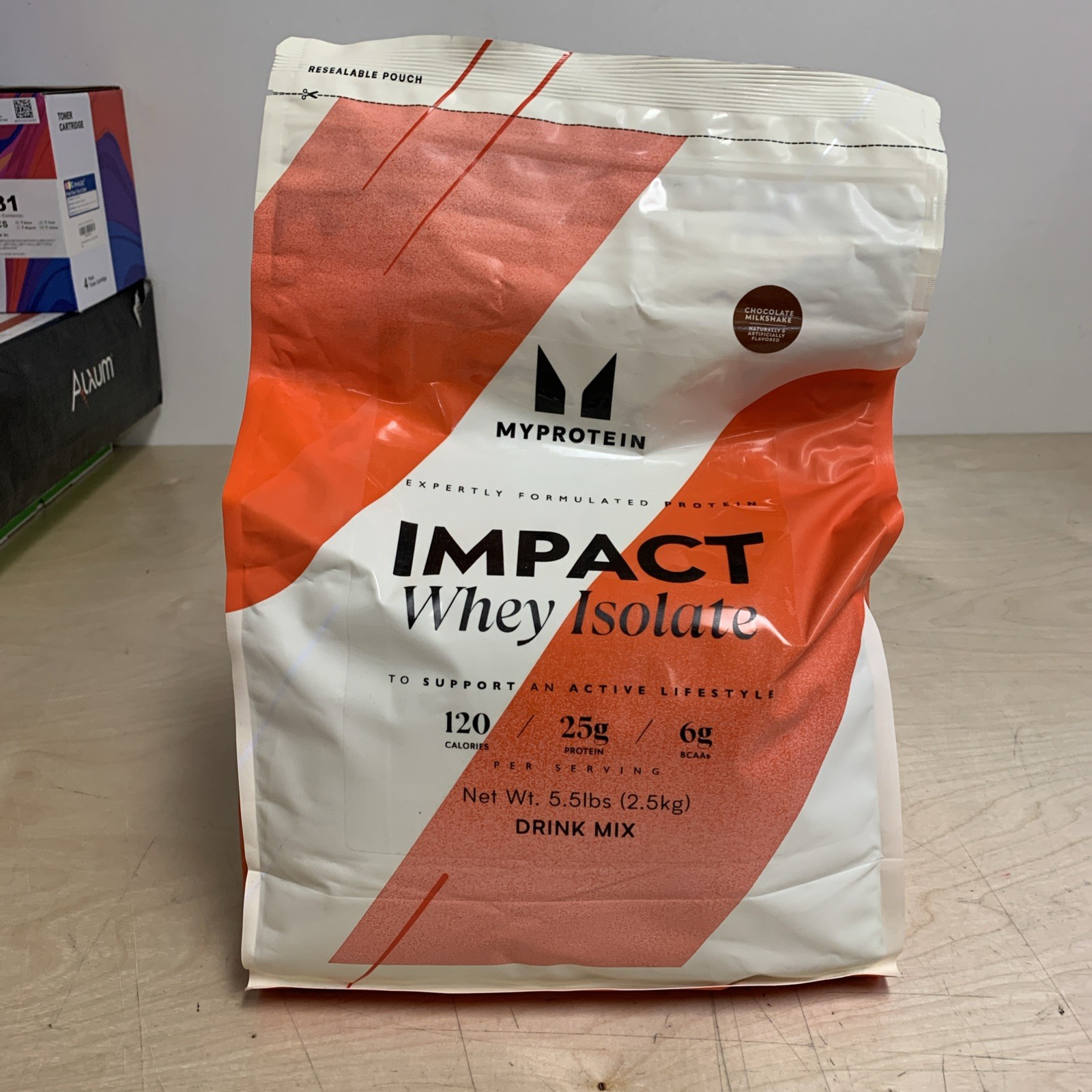 MyProtein Impact Whey Isolate Drink Mix, Chocolate Milkshake 5.5lb EXP 02/27