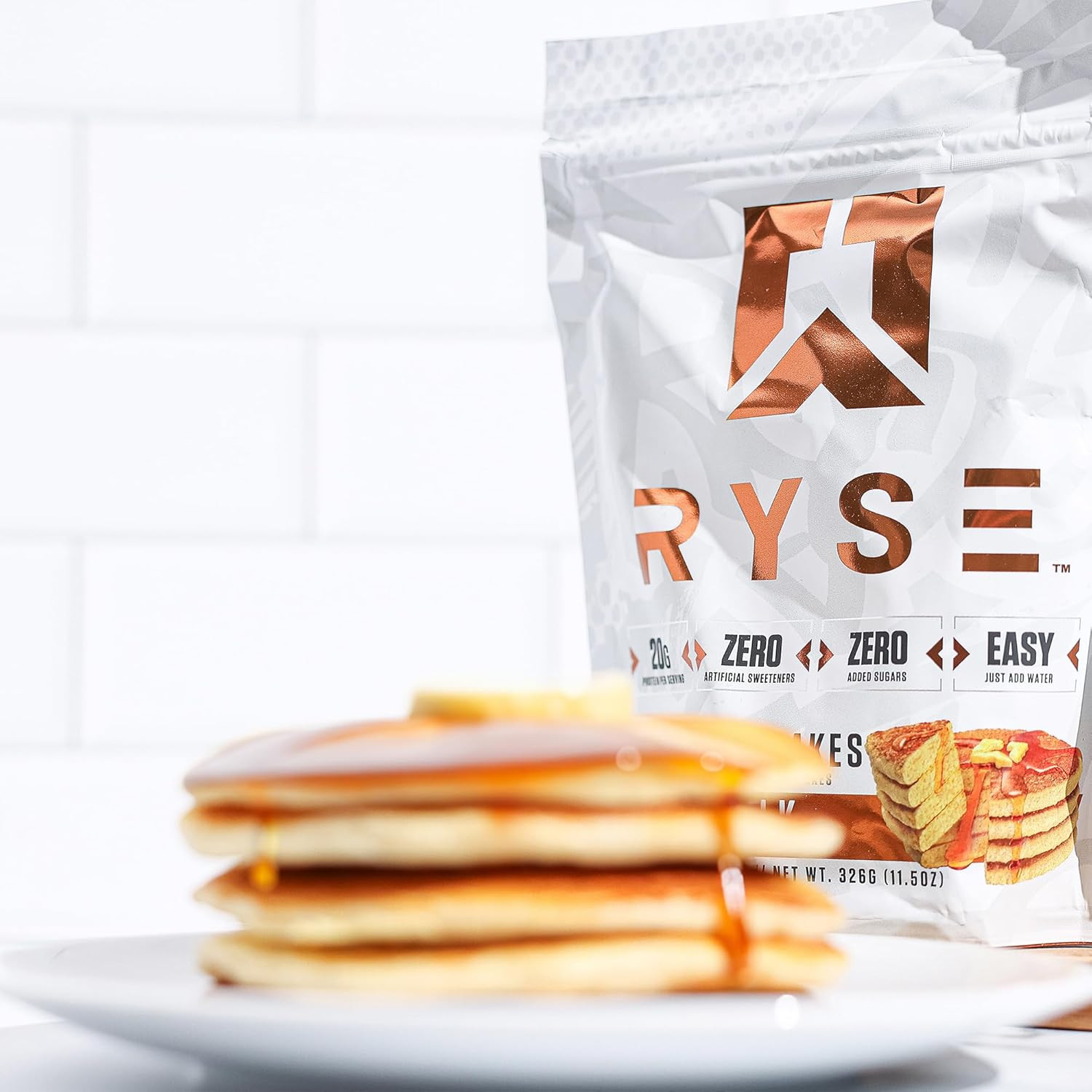 RYSE Loaded Protein Pancake & Waffle Mix – Buttermilk – Naturally Sweetened Brea