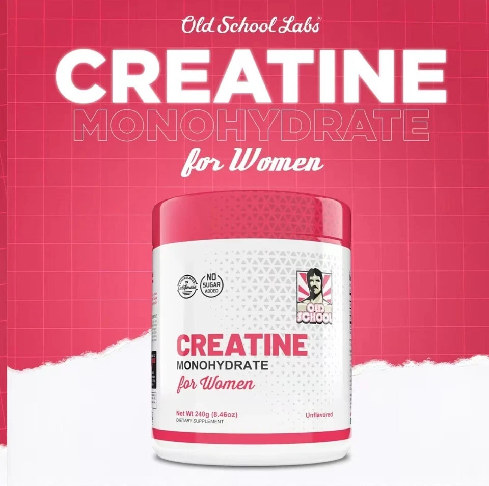 Old School Labs® Creatine Monohydrate to Support Women – 240g (30 Servings).