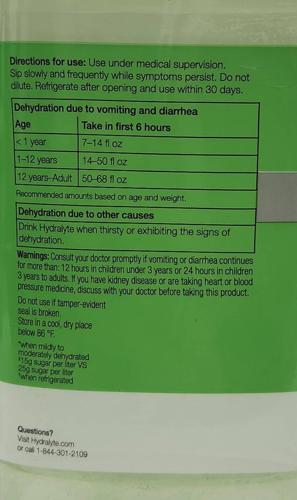 Hydralyte Advanced Hydration – Lemon Lime – 1 Liter (1.05 QT)