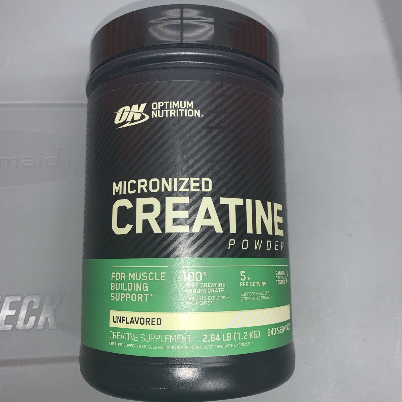Optimum Nutrition Micronized Creatine Monohydrate Unflavored 240 Serv. EXP 01/28