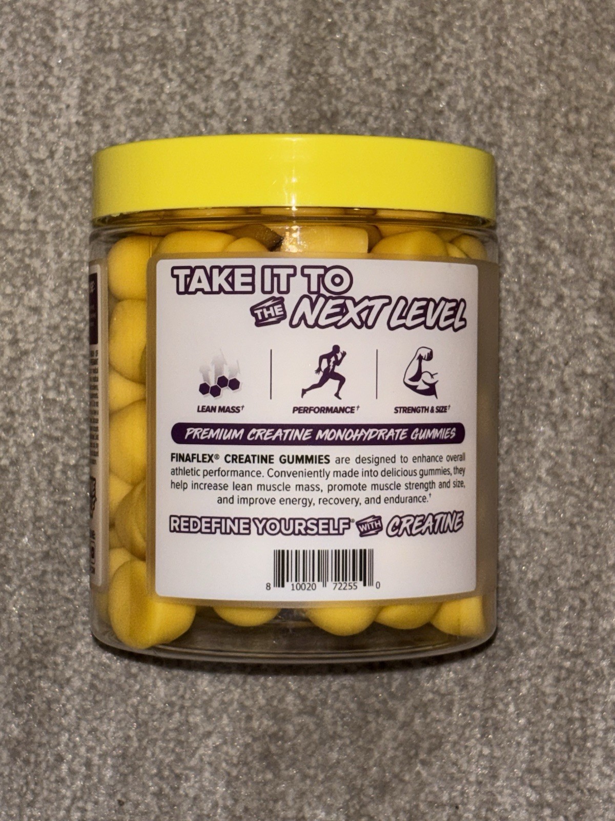 Finna-flex Creatine Gummy Chews Lemon Burst Creatine Supplement | Strength Gain