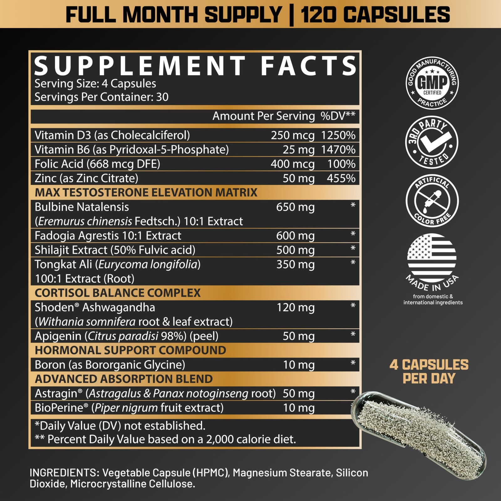 Nutrex Research Alpha-T Magnum Testosterone Support for 120 Count (Pack of 1)