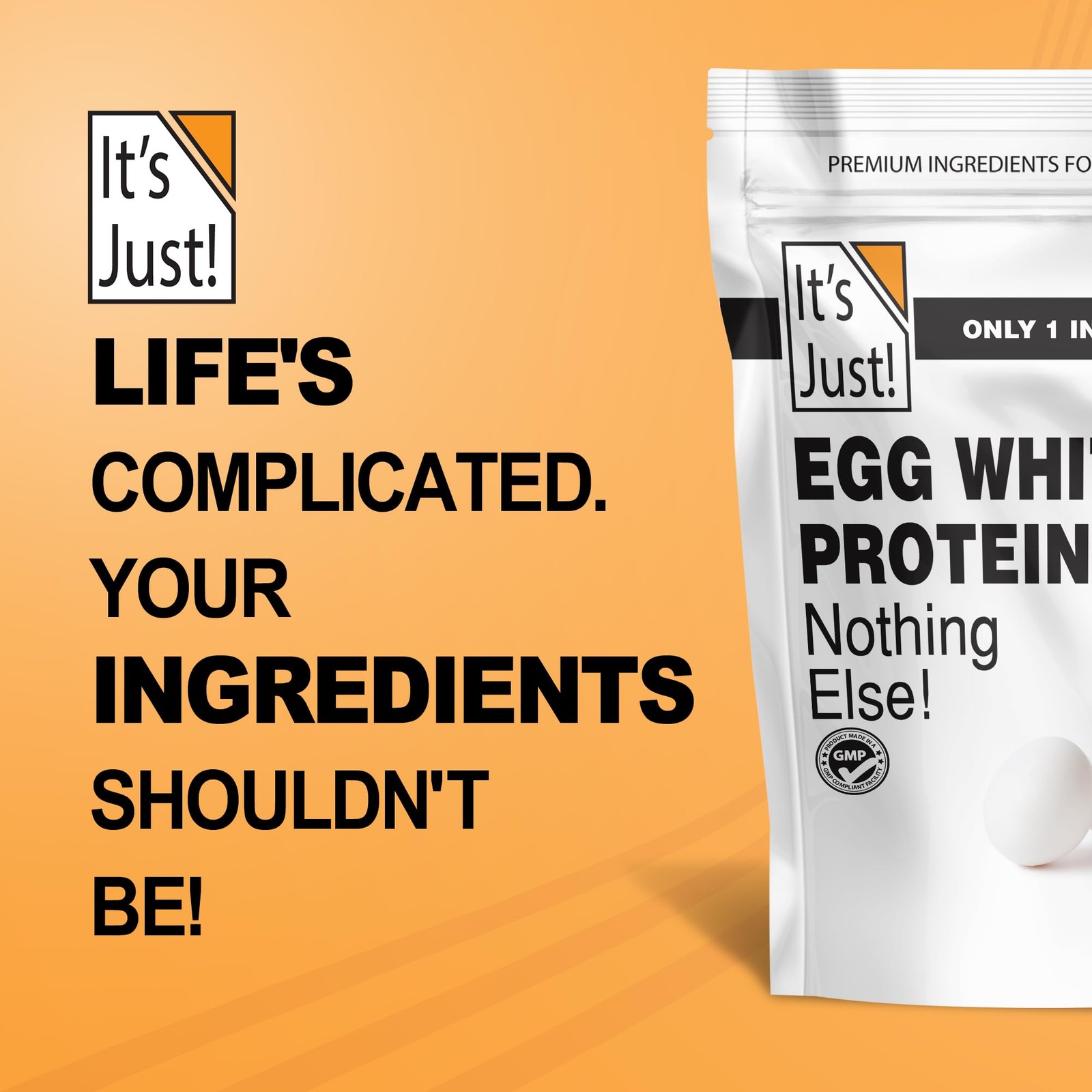 It’s Just! – Egg White Protein Powder, Made in USA from 8 Ounce (Pack of 1)