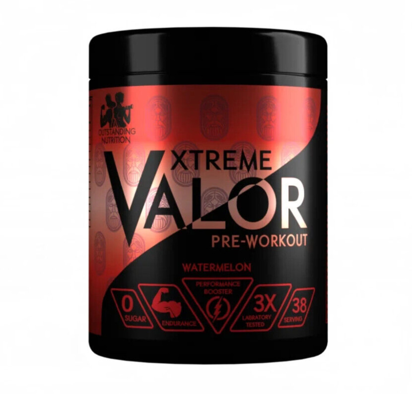 Outstanding Nutrition Xtreme Valor Pre-Workout For Performance, Watermelon 250g