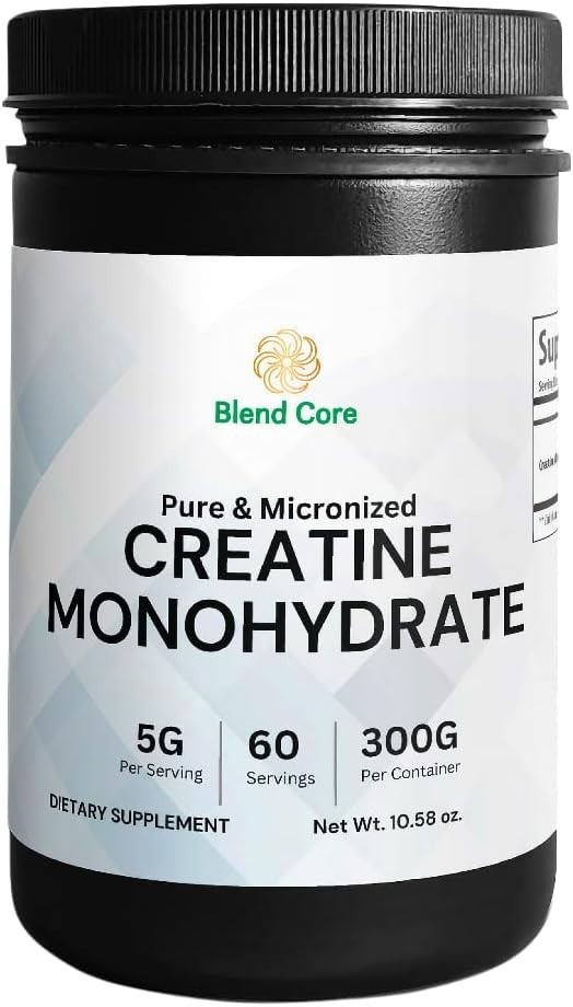 Blend Core Pure Micronized Creatine Monohydrate Powder 10.58oz 60 Servings 08/26
