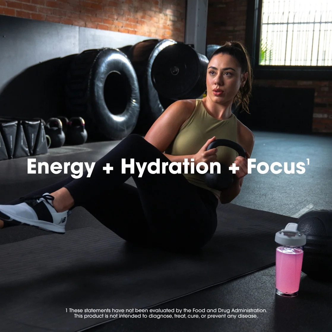 Amino Energy Hydration + Focus Powder, Strawberry Burst, 9.5 Oz