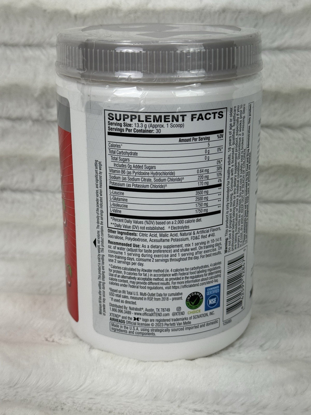 XTEND ORIGINAL BCAA 7g 30 Serv. Muscle Recovery + Electrolytes New CHERRY 04/27