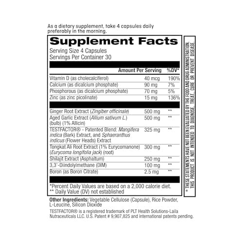 Jocko Fuel Test Booster for Men – Natural Endurance, 120 Count (Pack of 1)