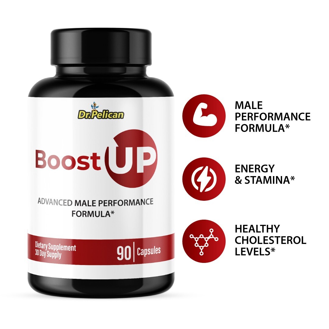Boost Up- Bodybuilding & Men’s Health Support- 4 Bottles- 360 Capsules