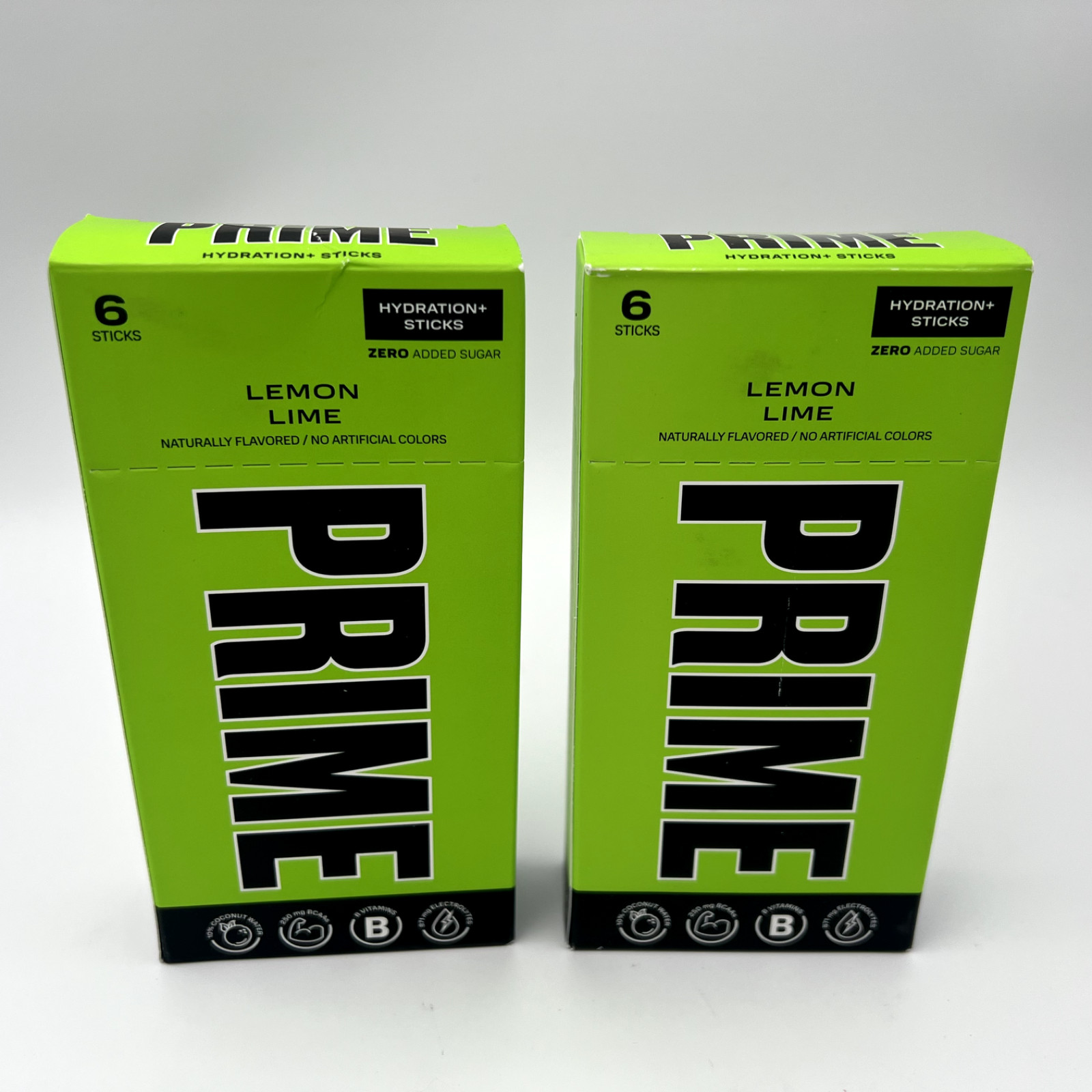 PRIME LEMON LIME Hydration Sticks (Set of 2 boxes – 12 sticks total)