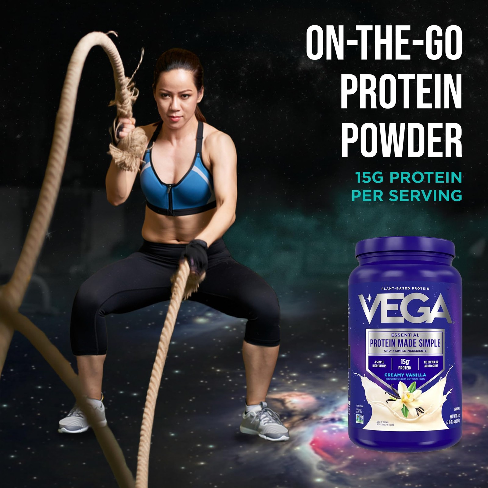 Vega Protein Made Simple Plant-Based Vanilla 2.2 Pound (Pack of 1),
