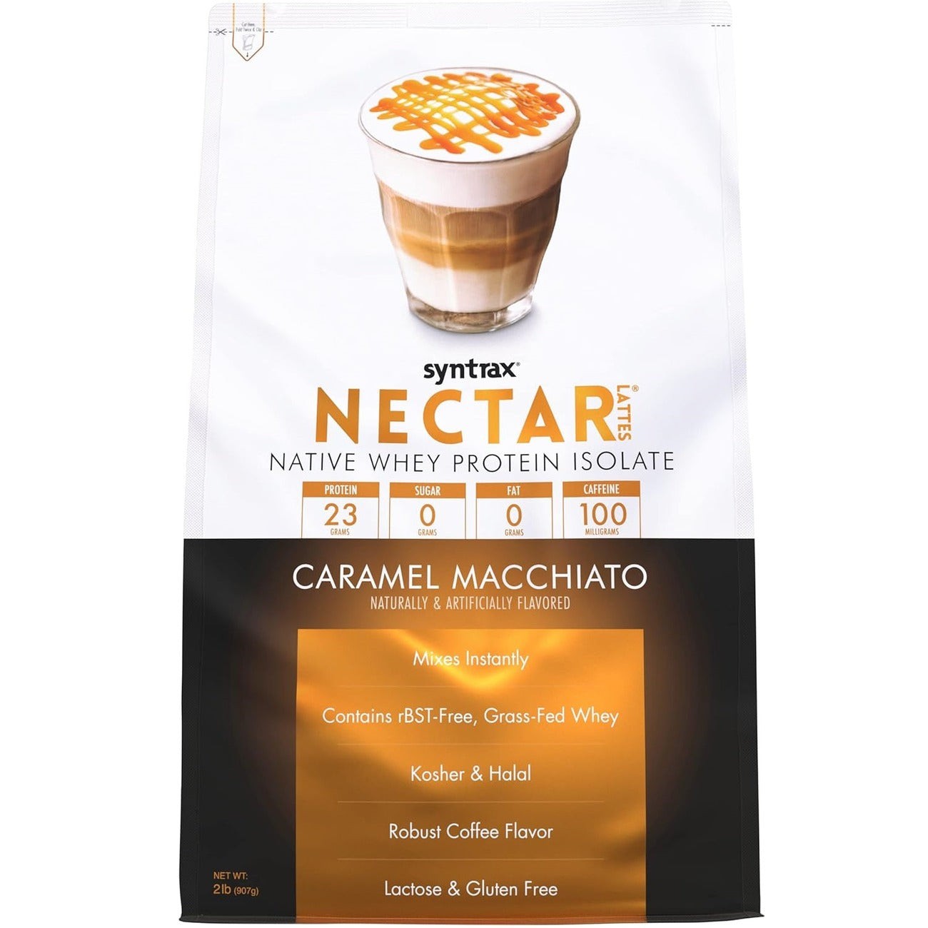 Syntrax Nectar Lattes 2lb Protein Powder – Caramel Macchiato