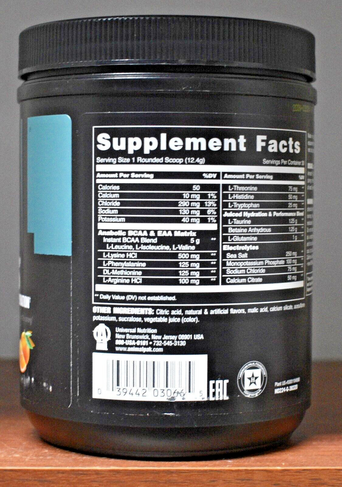 Universal Nutrition Animal Juiced Aminos Orange 30 Servings 13.1 oz Hydration