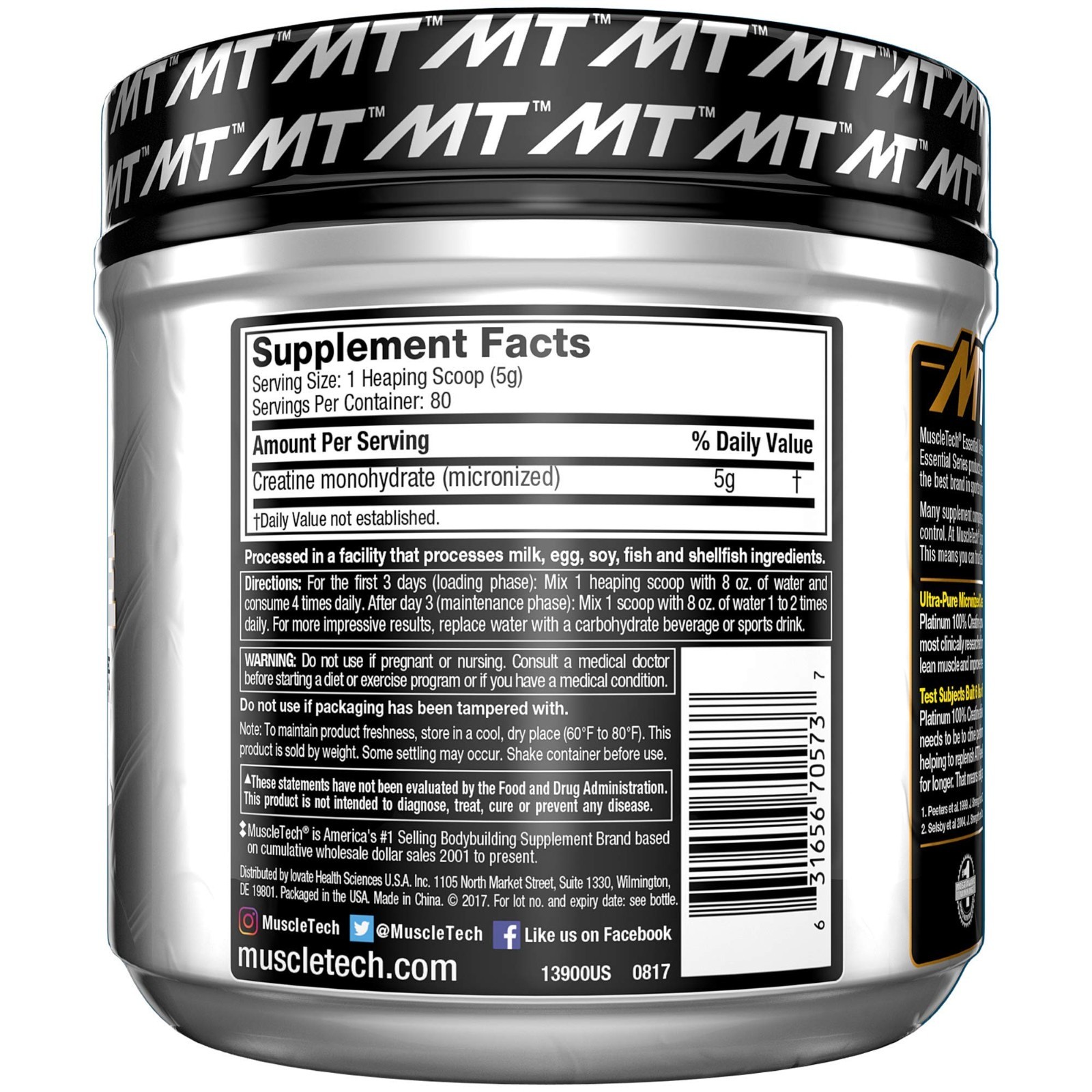 Pure Micronized Creatine Monohydrate & L-Glutamine Powder for Muscle Recovery