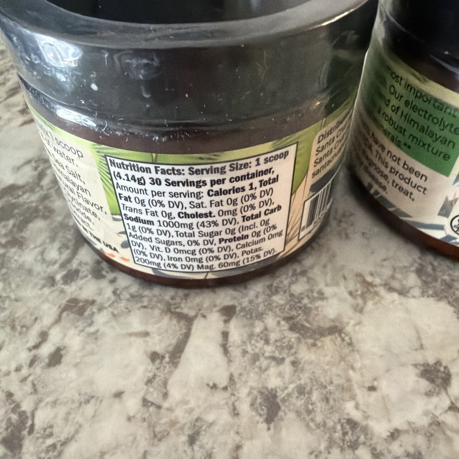 Santa Cruz Paleo Electrolyte Powder Kiwi Flavor 30 Servings each 2 pack exp 1/27