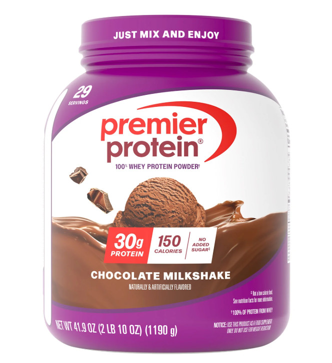Premier Protein 100% Whey Protein Powder, Chocolate Milkshake, 29 Servings