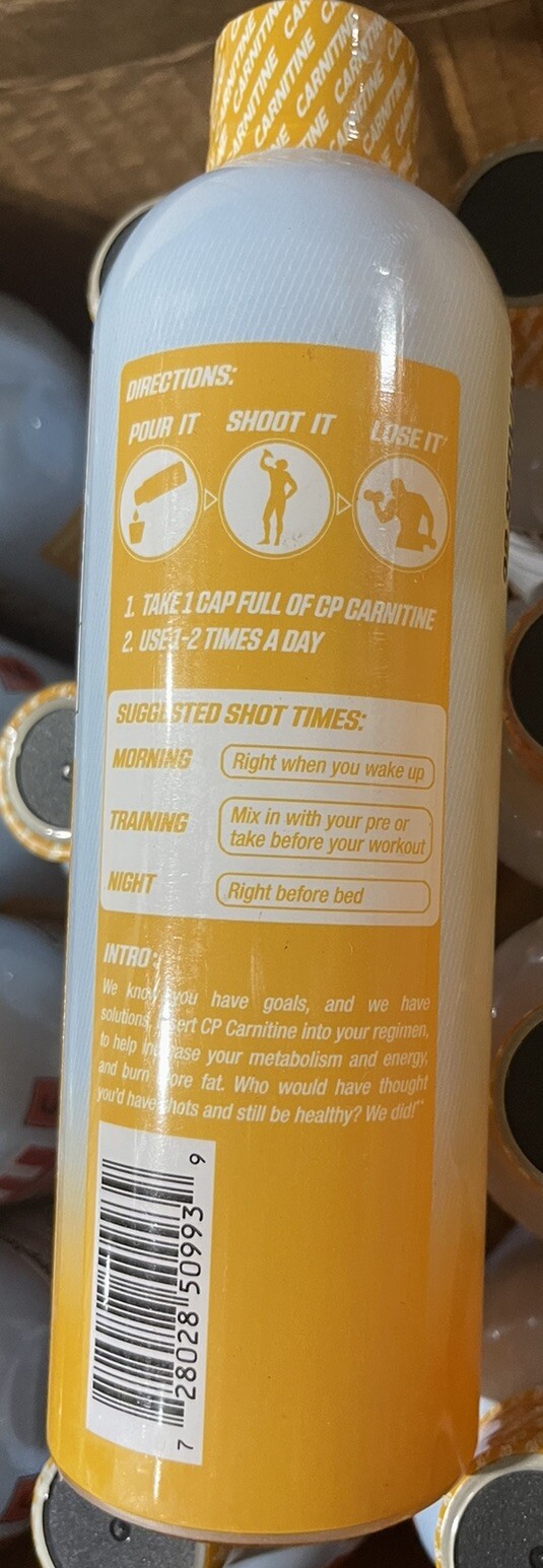 L-CARNITINE Fat Loss-Metabolism Activator – Peach Mango Shot 32 Servings 16oz